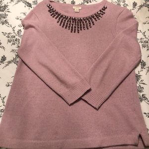 J.Crew Jeweled Collar Sweater
